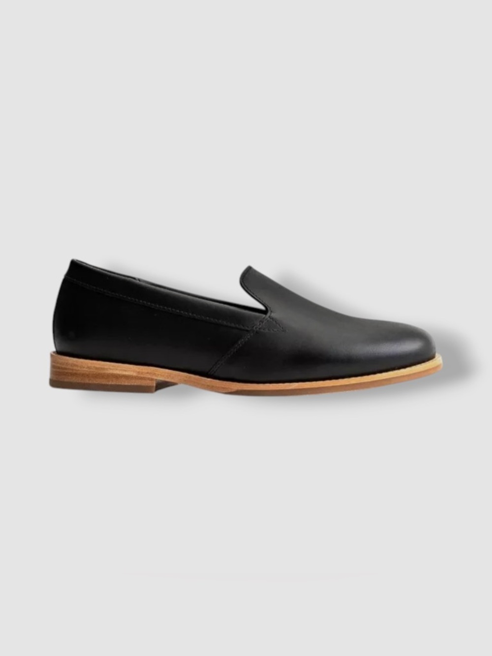 Portland Leather Patina Black Leather Round Toe Women’s Loafers 8.5 Slip Ons - Picture 2 of 8